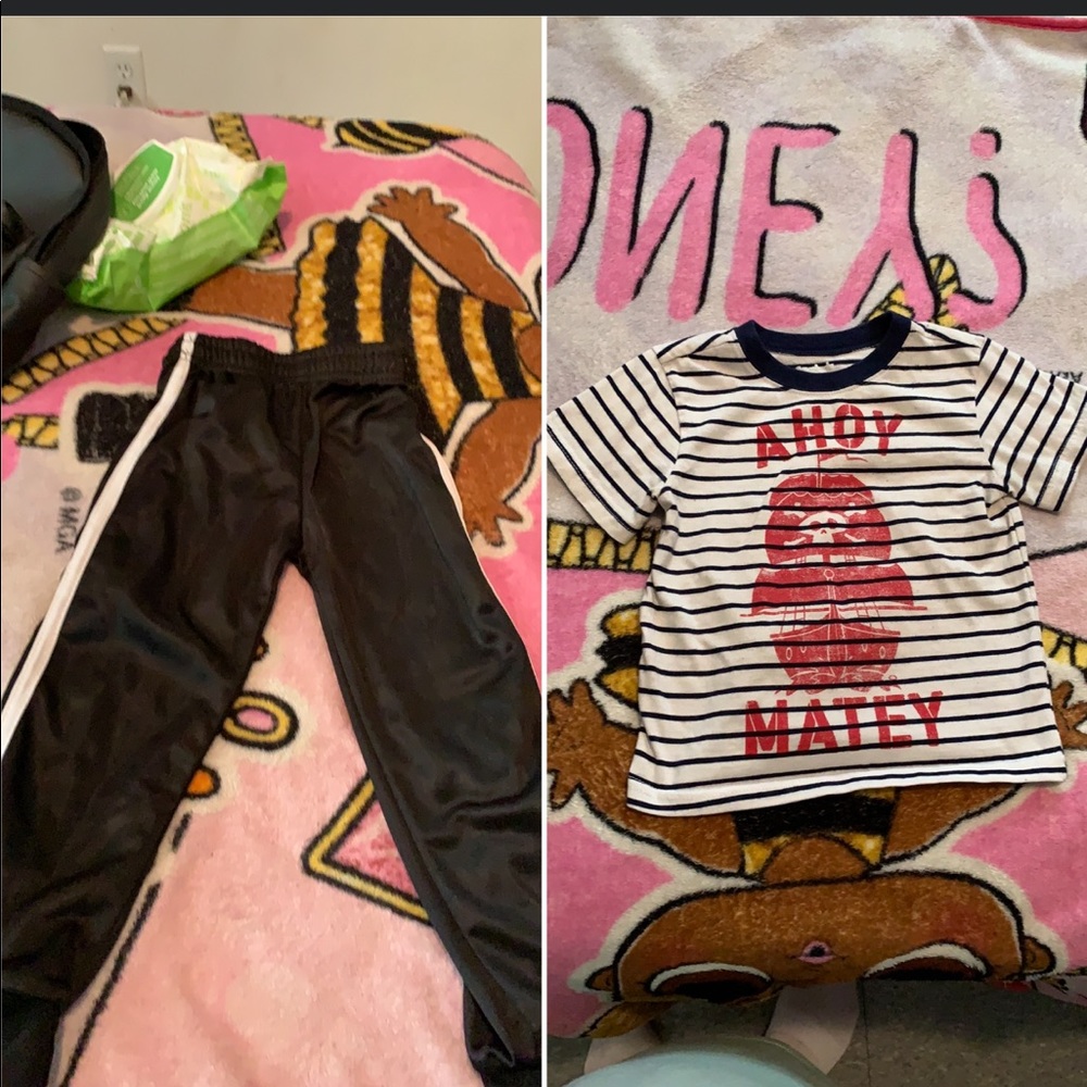Boy T-shirt (2t)and track pants (3t)